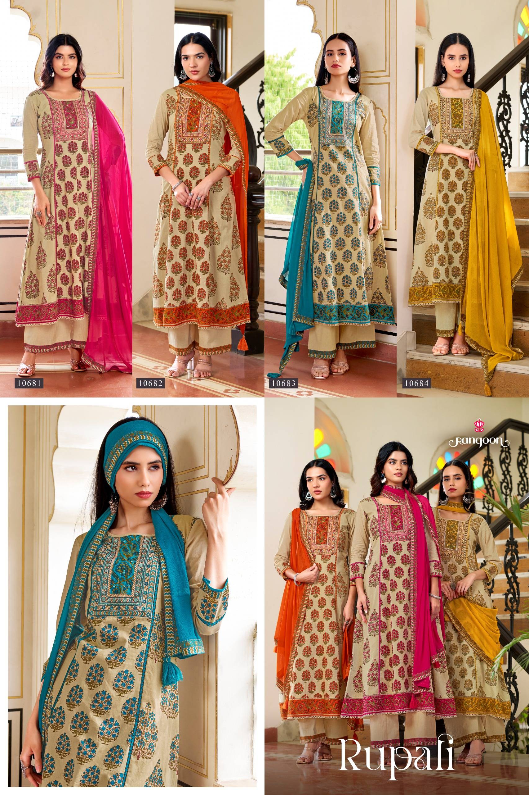 RUPALI by Rangoon 10681 to 10684 series casual wear Pure Cotton Print dressesAt Wholesale Price